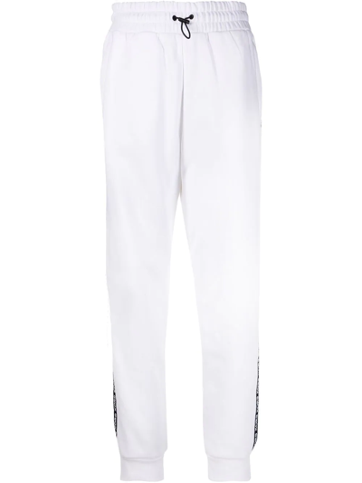Shop Michael Michael Kors Logo-tape Track Pants In Weiss