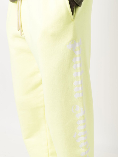 Palm Angels Logo-print Track Pants In Gelb
