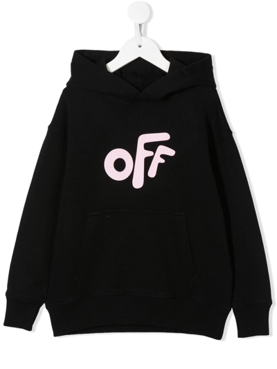 Shop Off-white Off Rounded Hoodie In Black