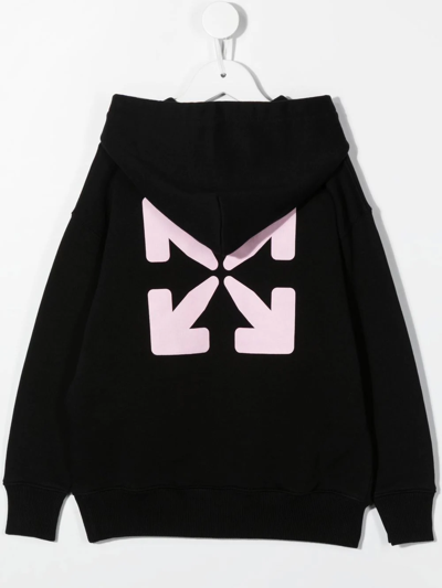 Shop Off-white Off Rounded Hoodie In Black