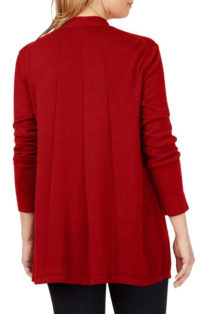 Shop Foxcroft Bethanie Open Front Cardigan In Simply Red