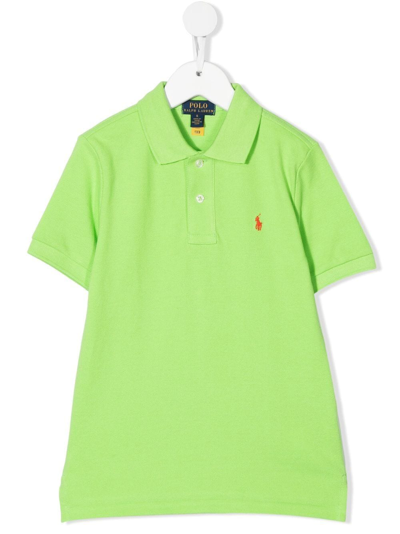 Shop Ralph Lauren Embroidered Logo Polo Shirt In Green