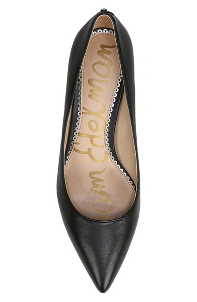 Shop Sam Edelman Dori Kitten Heel Pump In Black Leather