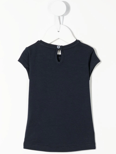 Shop Aigner Logo-print Cotton T-shirt In Blue