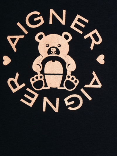 Shop Aigner Logo-print Cotton T-shirt In Blue