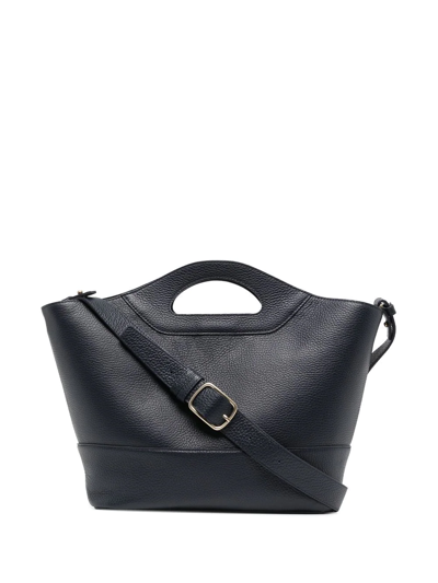 Shop Agnès B. Grained Leather Tote Bag In Blue