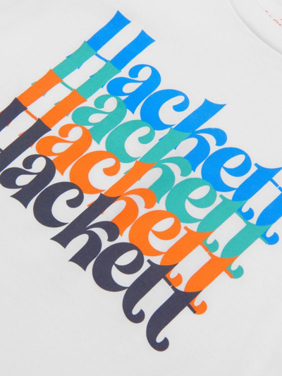 Shop Hackett Logo-print T-shirt In White