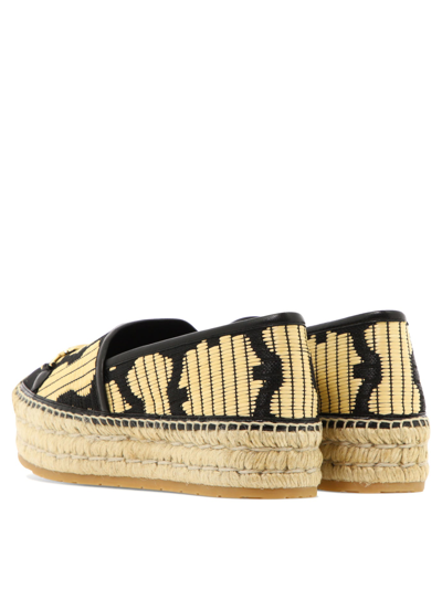 Ferragamo Kim Bicolor Espadrille Loafers In Black  