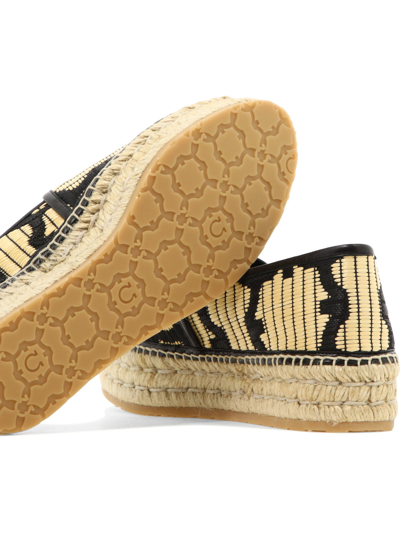 Ferragamo Kim Bicolor Espadrille Loafers In Black  