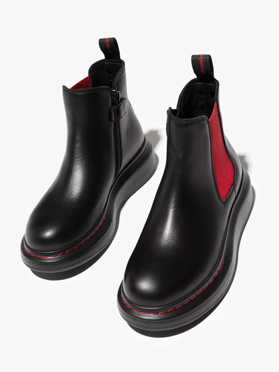 Shop Alexander Mcqueen Platform-sole Slip-on Ankle Boots In Black