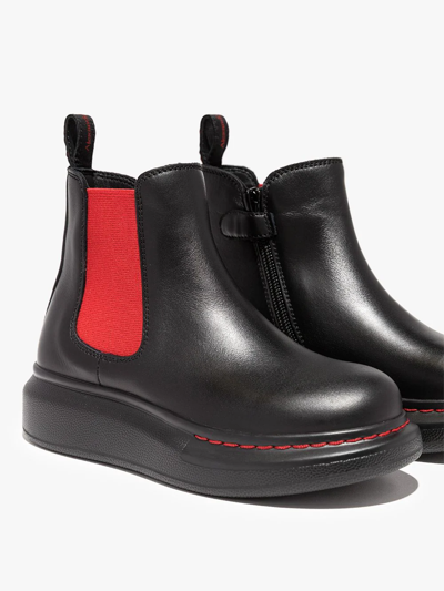 Shop Alexander Mcqueen Platform-sole Slip-on Ankle Boots In Black