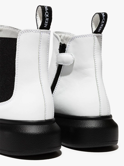 Shop Alexander Mcqueen Platform-sole Slip-on Chelsea Boots In White
