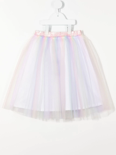 Shop Aigner Tulle Midi Skirt In Pink