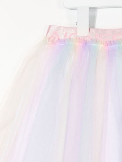 Shop Aigner Tulle Midi Skirt In Pink