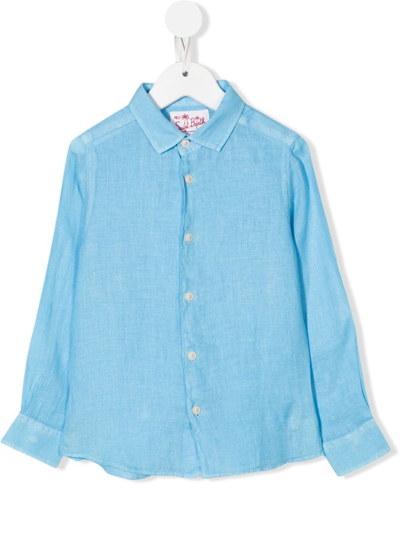 Shop Mc2 Saint Barth Agne Button-up Shirt In Blue