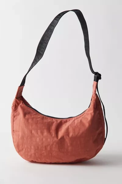 Shop Baggu Medium Nylon Crescent Bag In Rust