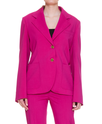 Shop Versace Blazer In Fuchsia