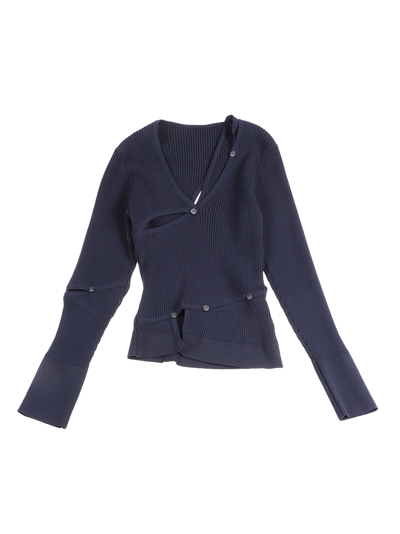 Shop Jacquemus Le Cardigan Tordu In 380