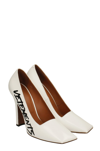 Shop Vetements Pumps In White Leather