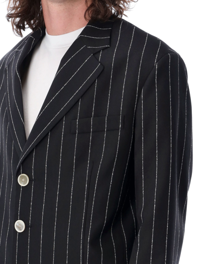 Shop Marni Pin Stripe Blazer In Black