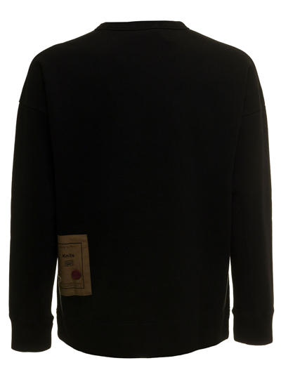 Shop Ten C Mans Black Cotton Sweatshirt With Print