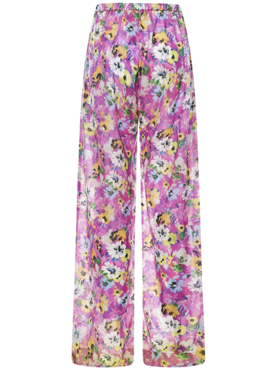 Shop Msgm Trousers In Pink