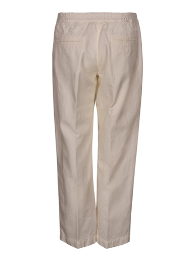 Shop Massimo Alba Buttoned Classic Trousers In Ivory