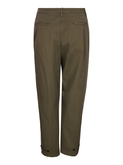 Shop Massimo Alba Buttoned Trousers In Military