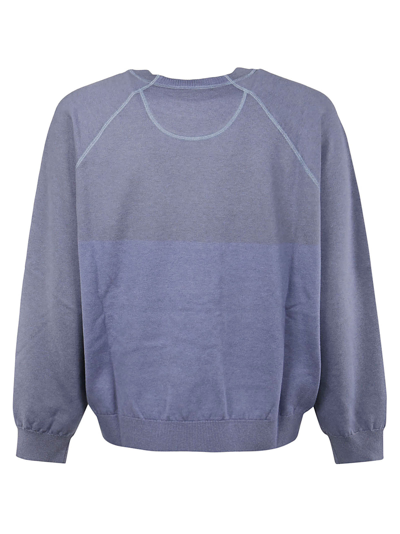 Shop Kenzo Logo Garment Dye Sweater In Glacier