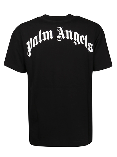 Shop Palm Angels Broken Palm Classic T-shirt In Black Green