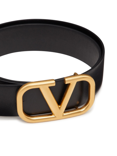 Shop Valentino Buckle Belt H.40 In No Black