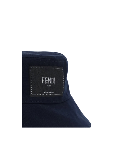 Shop Fendi Bucket Hat In Blu