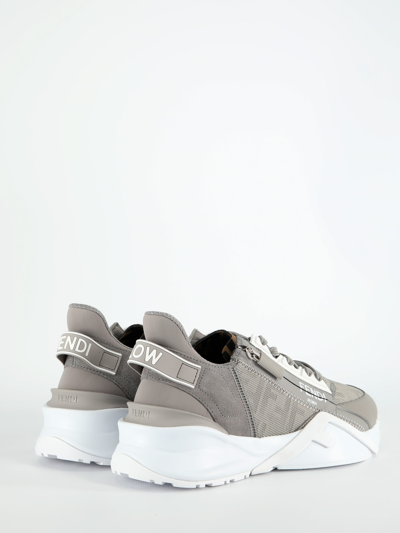 Shop Fendi Flow Sneakers In Grey