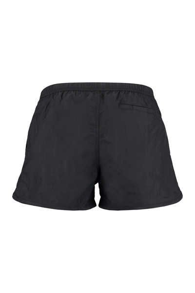 Shop Ami Alexandre Mattiussi Nylon Swim Shorts In Black