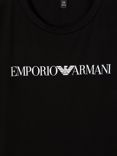 Shop Emporio Armani T-shirt With Print In Black