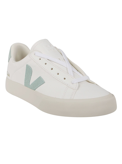 Shop Veja Sneakers Campo In Extra White/matcha