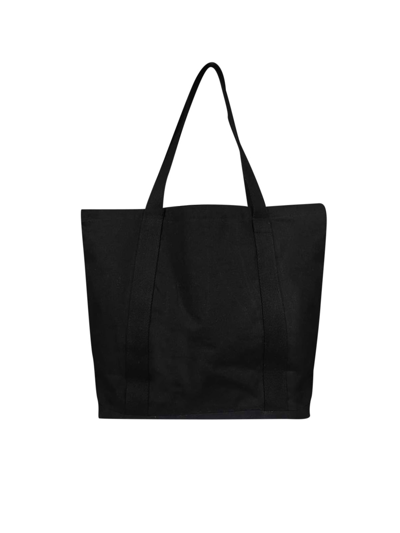 Shop Maison Kitsuné Palais Royal Shopping Bag In Black