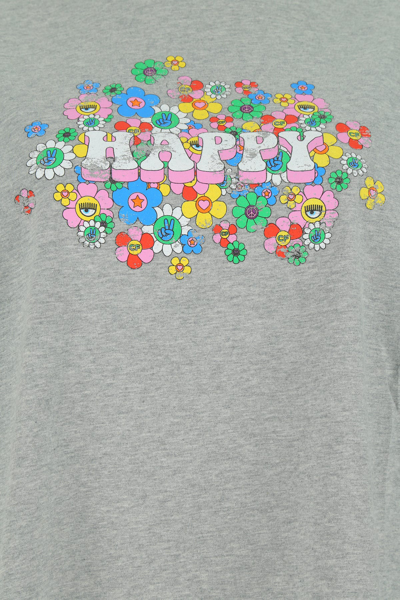 Chiara Ferragni Oversized T-shirt With Elbow-length Sleeves And Print Slogan