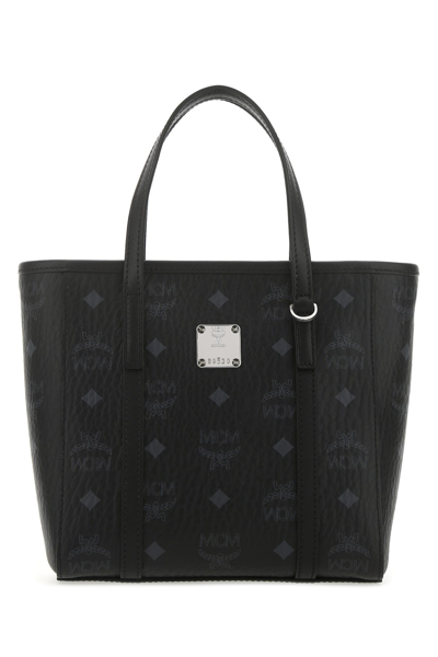 Mcm Mini Toni Monogram Top Handle Bags In Black