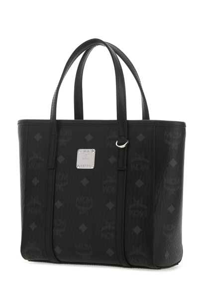 Mcm Mini Toni Monogram Top Handle Bags In Black