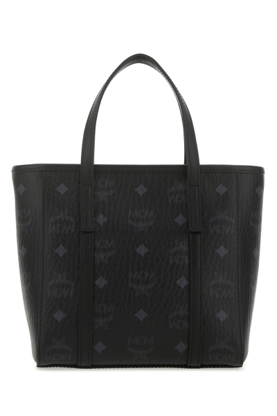 Mcm Mini Toni Monogram Top Handle Bags In Black