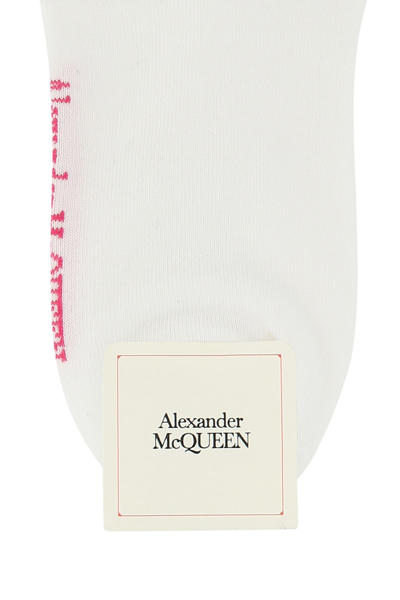 Shop Alexander Mcqueen Black Stretch Cotton Blend Socks  Nd  Donna Tu