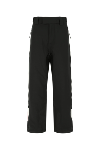 Shop Prada Black Stretch Nylon Padded Pant Nd  Uomo S