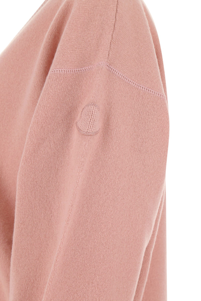 Shop Moncler Antiqued Pink Wool Blend Oversize Sweater Pink  Donna S