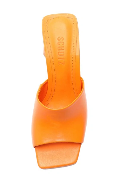 Shop Schutz Lizah Sandal In Bright Tangerine