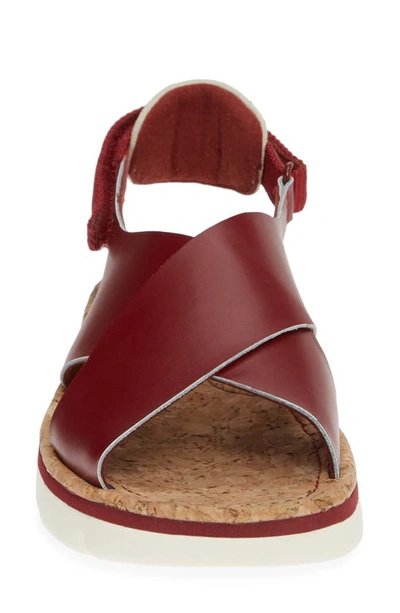 Shop Camper Oruga Slingback Sandal In Medium Red Leather