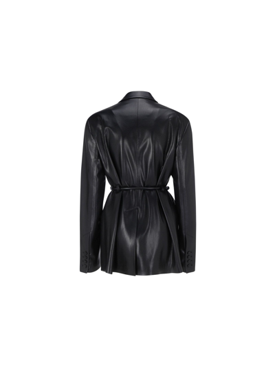 Shop Nanushka Women's Black Other Materials Outerwear Jacket