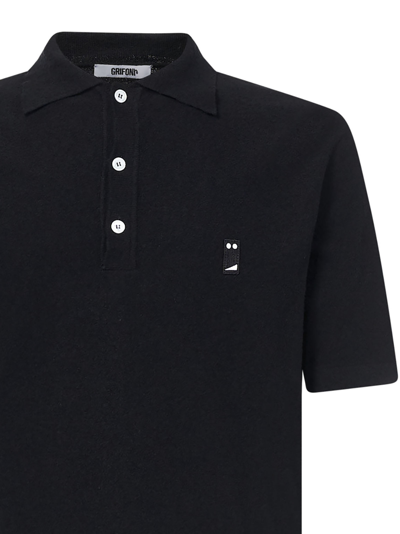 Shop Grifoni Polo Shirt In Black