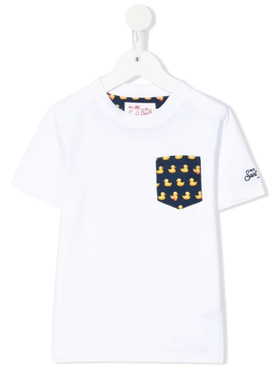 Shop Mc2 Saint Barth Kea Lighting Ducky-motif T-shirt In White