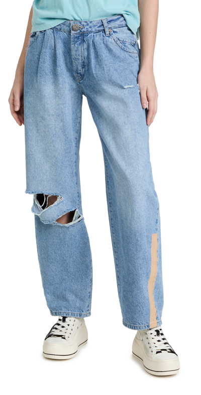 Shop One Teaspoon Linear Blue Smiths Trouser Jeans